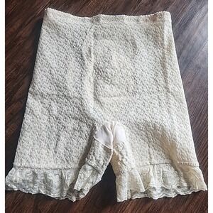 Vintage Renette Foundations Girdle Medium 27 28 Ivory Lace Lingerie High Waist